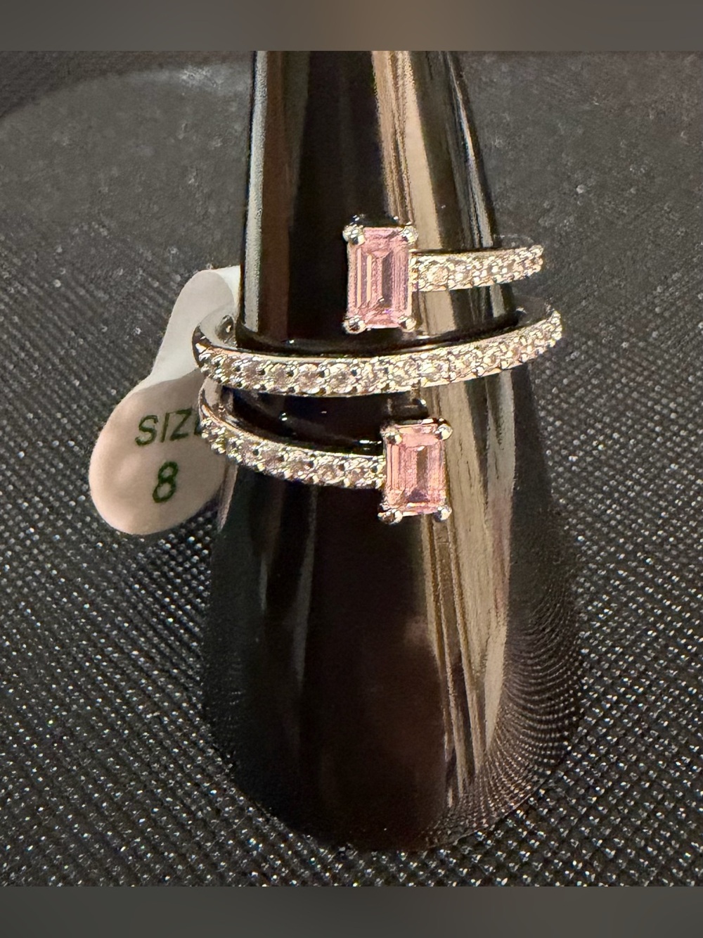 Bomb Party BP OG Pink CZ wrap ring Size 8